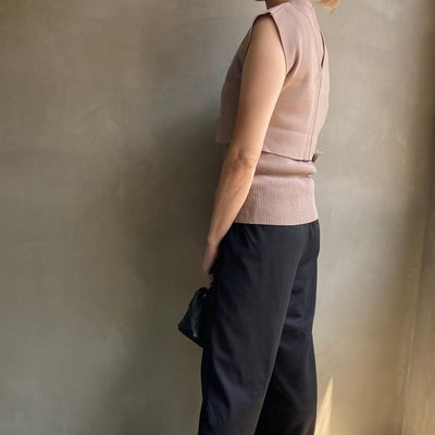 【ハモミシノオトナフク】Milan rib layered knit