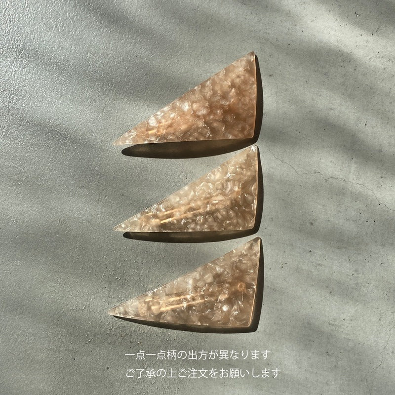 【sAn】Triangle Barrette(pink type)