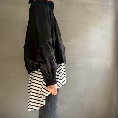 【ハモミシノオトナフク】Drawstring neck blouson