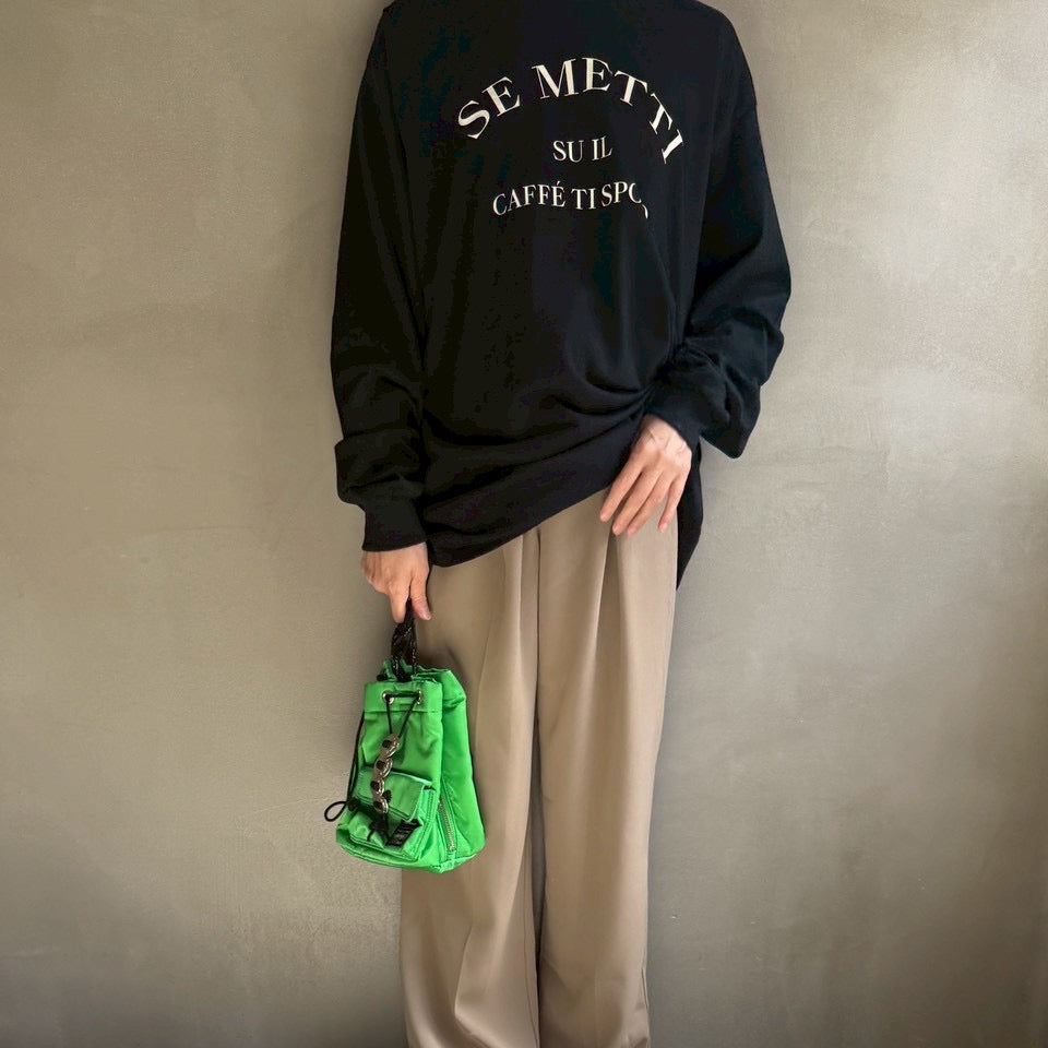 【ハモミシノオトナフク】SE METTI logo long sleeve T