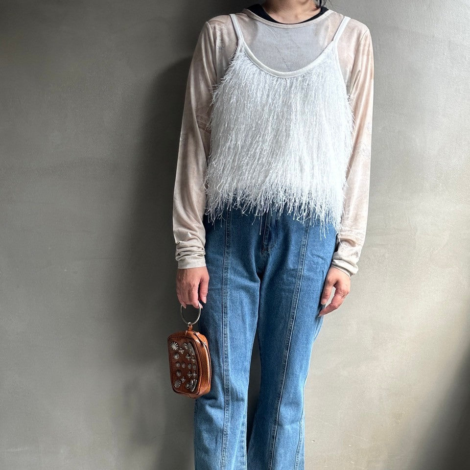 【ハモミシノオトナフク】Fringe bustier