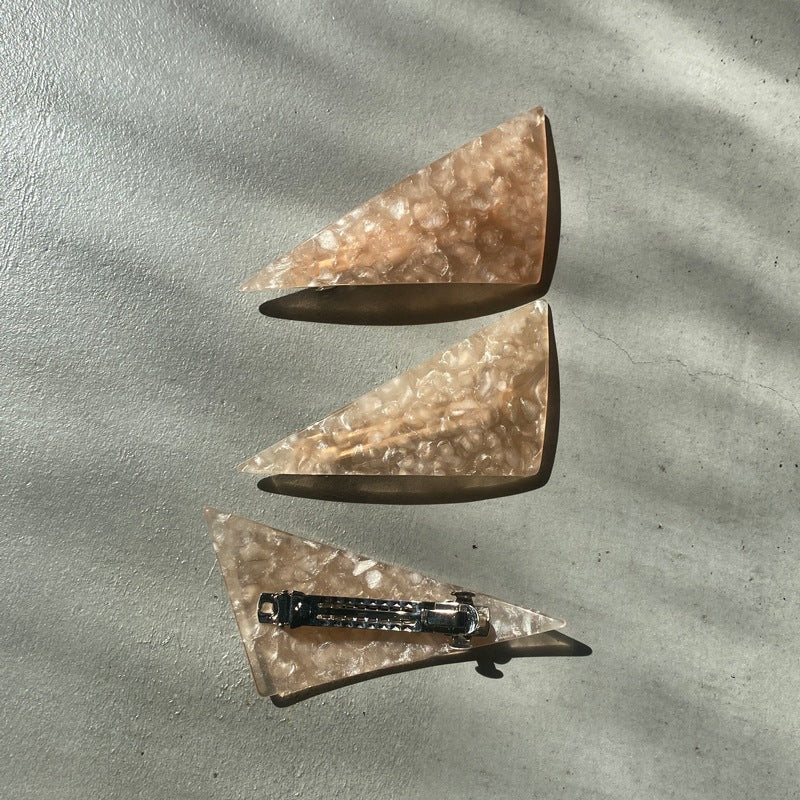 【sAn】Triangle Barrette(pink type)