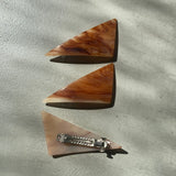 【sAn】Triangle Barrette(brown type)