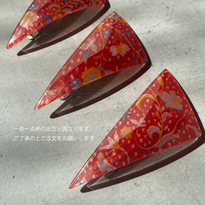【sAn】Triangle Barrette(flower type)