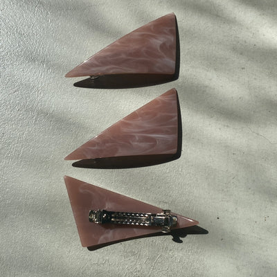 【sAn】Triangle Barrette(pink type)