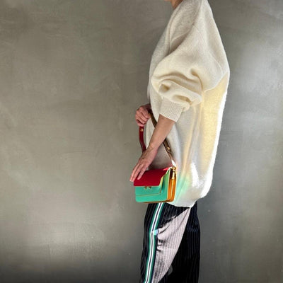 【ハモミシノオトナフク】Brushed oversized knit PO