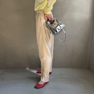 【ハモミシノオトナフク】Self cut pleated pants