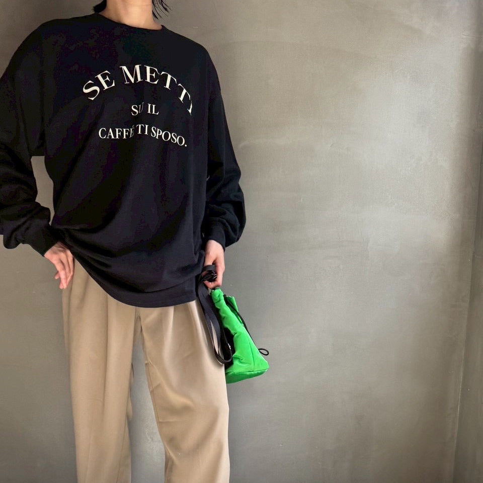 【ハモミシノオトナフク】SE METTI logo long sleeve T