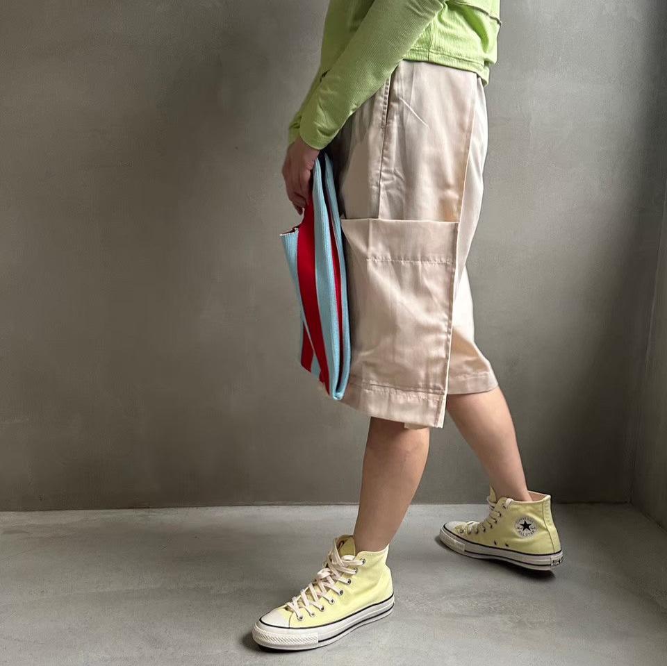 【ハモミシノオトナフク】High waist tuck half pants