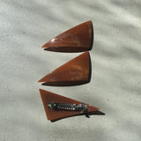 【sAn】Triangle Barrette(brown type)