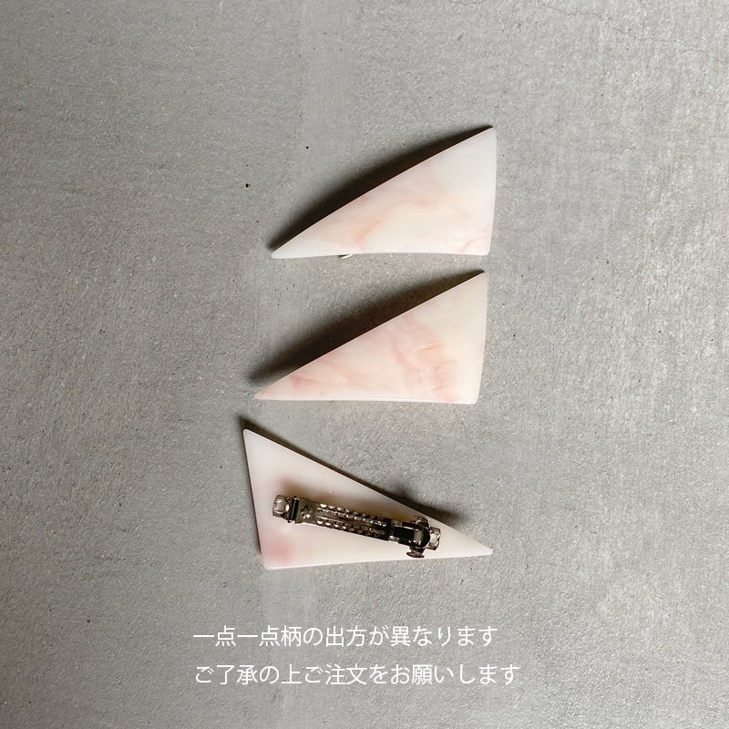 【sAn】Triangle Barrette(pink type)