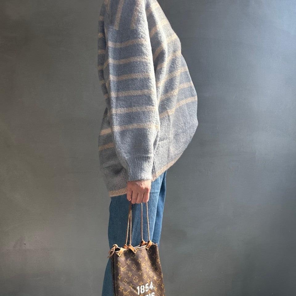 【ハモミシノオトナフク】Deep V-neck knit