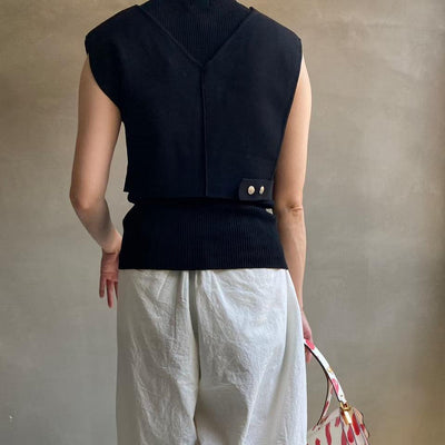 【ハモミシノオトナフク】Milan rib layered knit