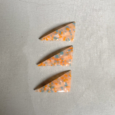 【sAn】Triangle Barrette(red・orange type)
