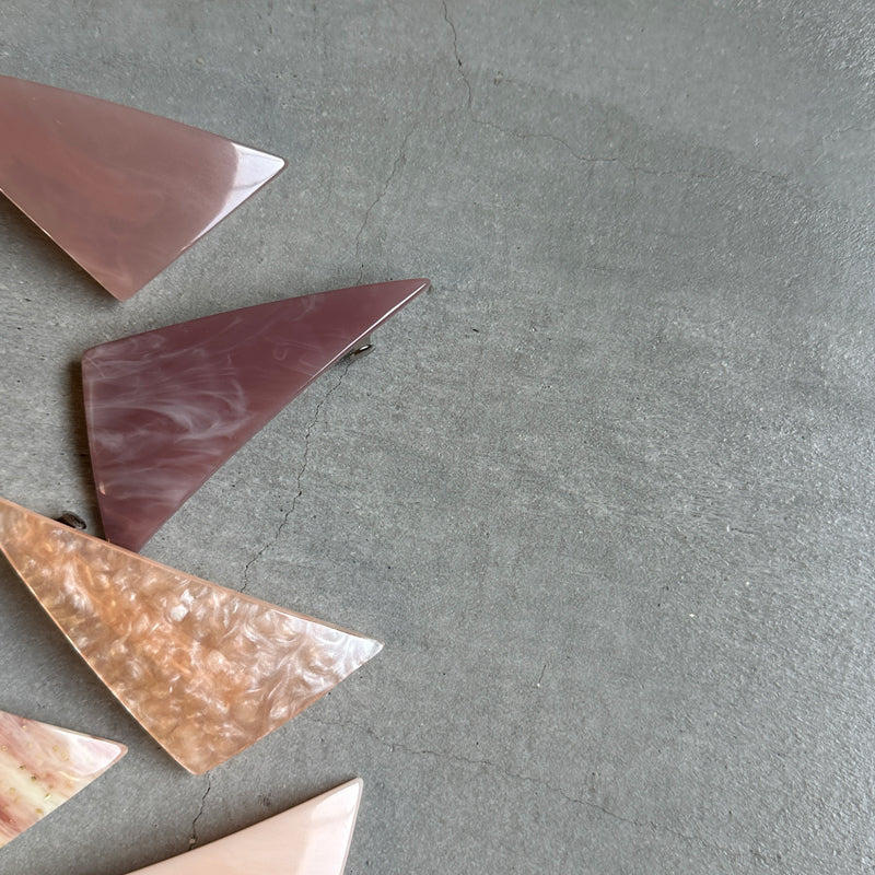 【sAn】Triangle Barrette(pink type)