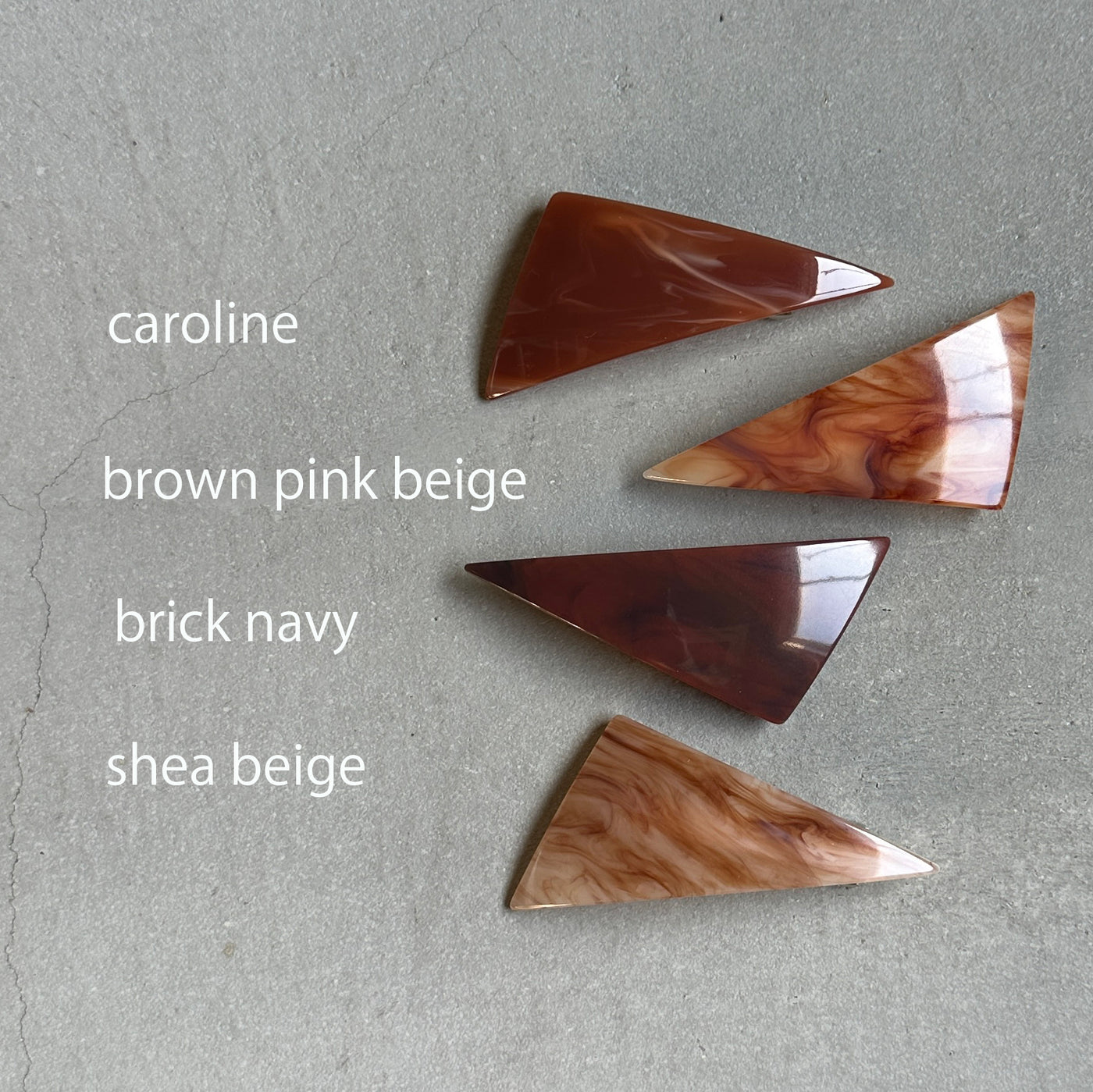 【sAn】Triangle Barrette(brown type)