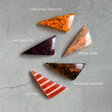 【sAn】Triangle Barrette(red・orange type)