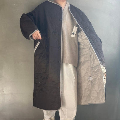 【ハモミシノオトナフク】Ripstop liner quilted long coat