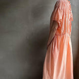 【ハモミシノオトナフク】Tiered shirring ribbon OP