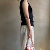 【ハモミシノオトナフク】Milan rib layered knit