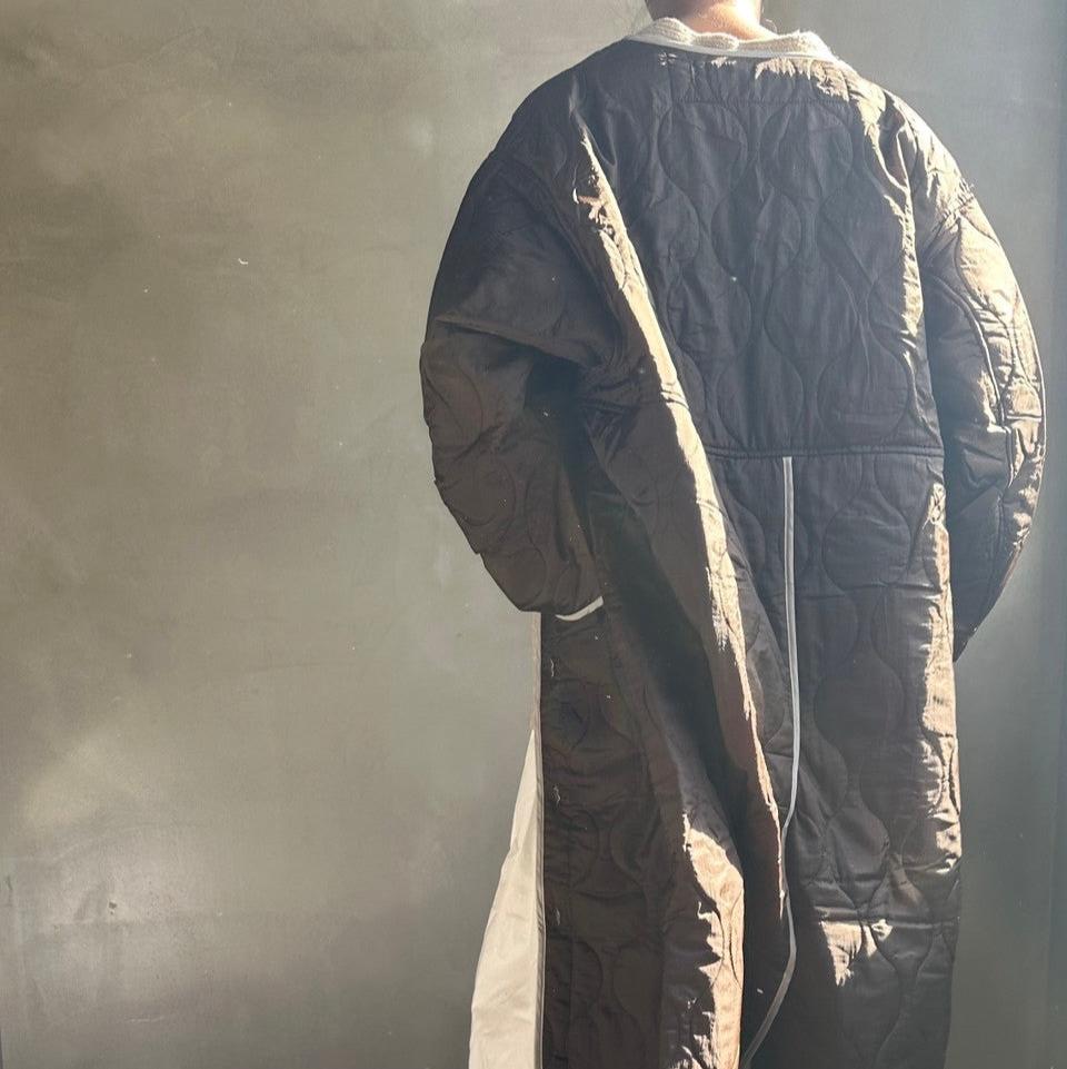 【ハモミシノオトナフク】Ripstop liner quilted long coat