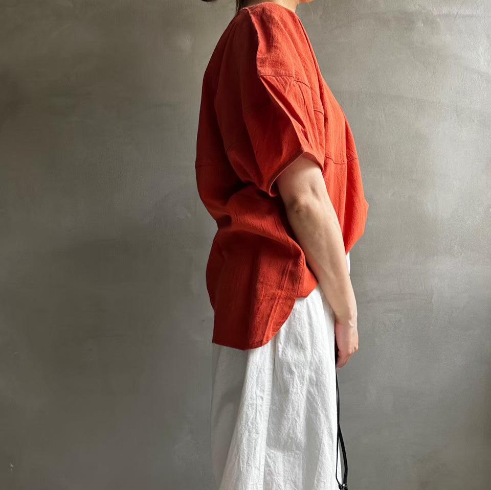 【ハモミシノオトナフク】Volume sleeve cotton PO