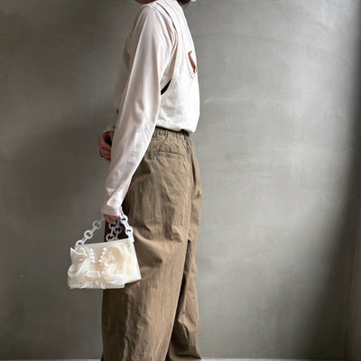 【ハモミシノオトナフク】Back cutout design long t-shirt