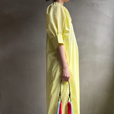 【ハモミシノオトナフク】V-neck puff sleeve OP