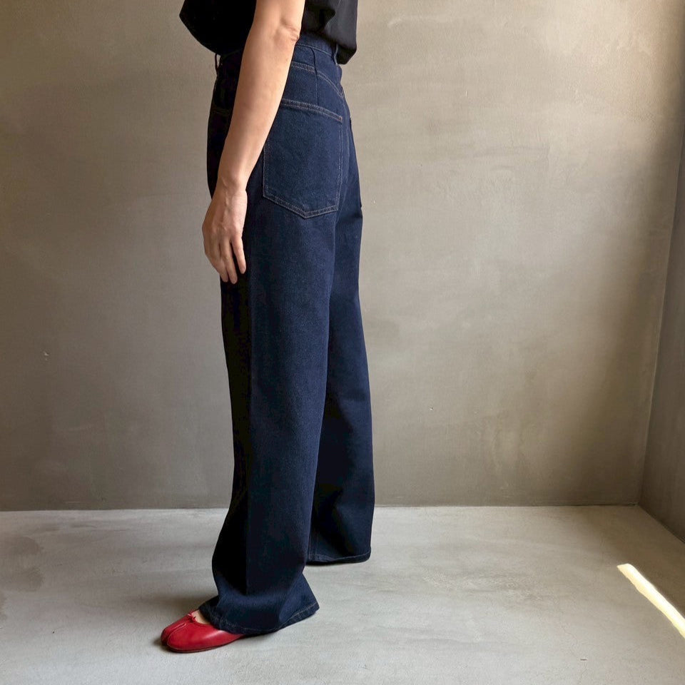 【ハモミシノオトナフク】Denim panel pants