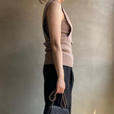 【ハモミシノオトナフク】Milan rib layered knit