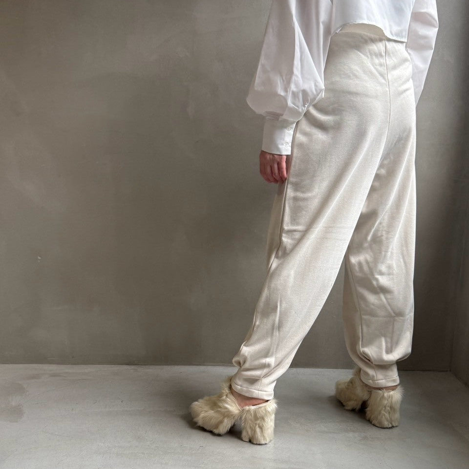【ハモミシノオトナフク】Fleece Tucked volume pants