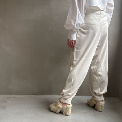 【ハモミシノオトナフク】Fleece Tucked volume pants