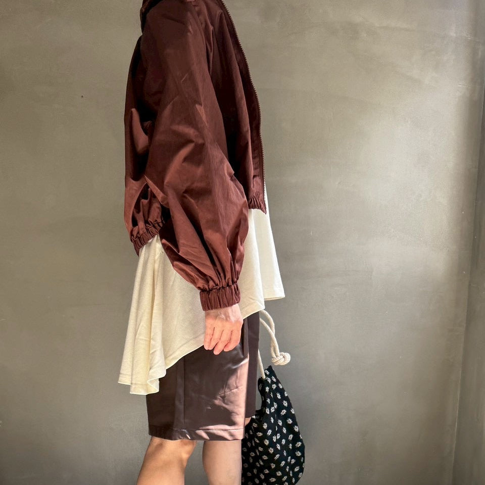 【ハモミシノオトナフク】Drawstring neck blouson