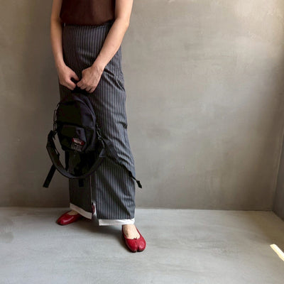 【ハモミシノオトナフク】Striped straight skirt