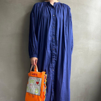 【ハモミシノオトナフク】Cotton voile sleeve OP