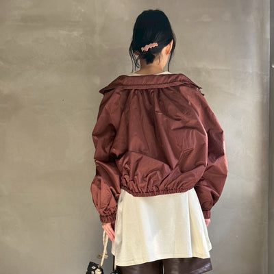 【ハモミシノオトナフク】Drawstring neck blouson