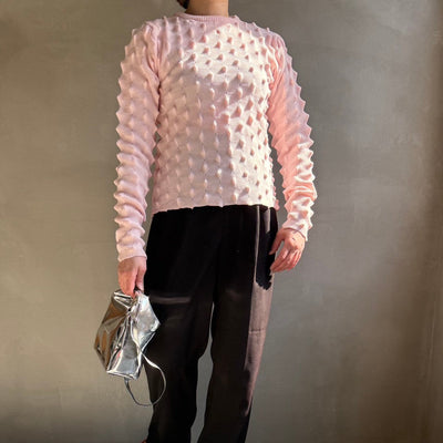 【ハモミシノオトナフク】Spiky knit pullover