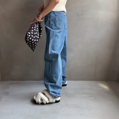 【ハモミシノオトナフク】Center-switched semiwide pants