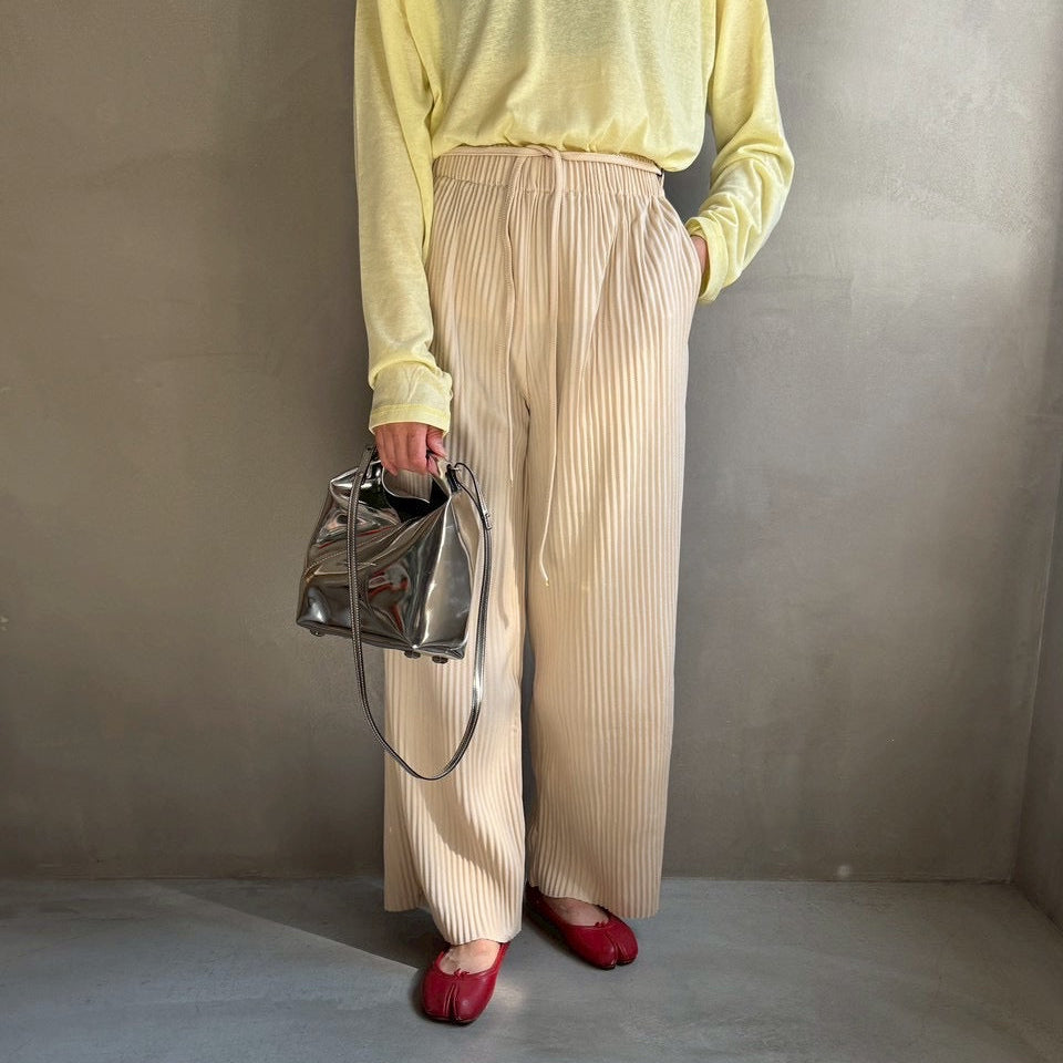 【ハモミシノオトナフク】Self cut pleated pants
