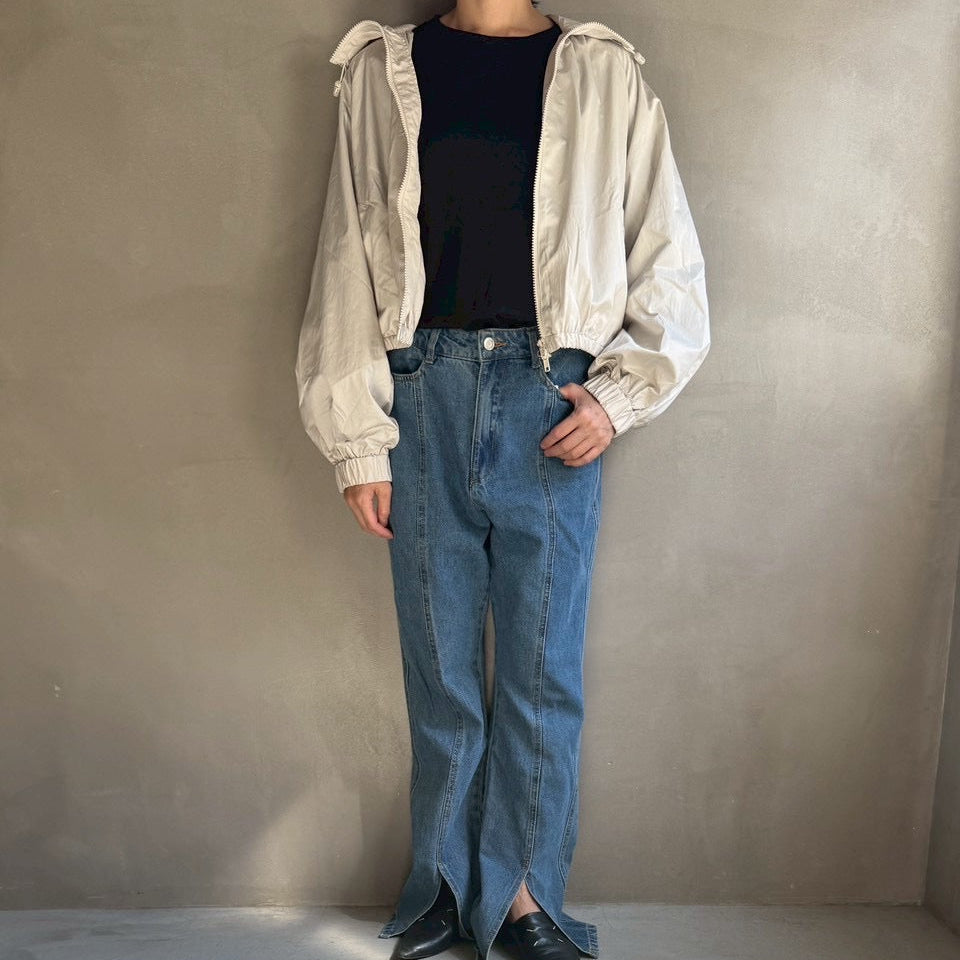 【ハモミシノオトナフク】Drawstring neck blouson