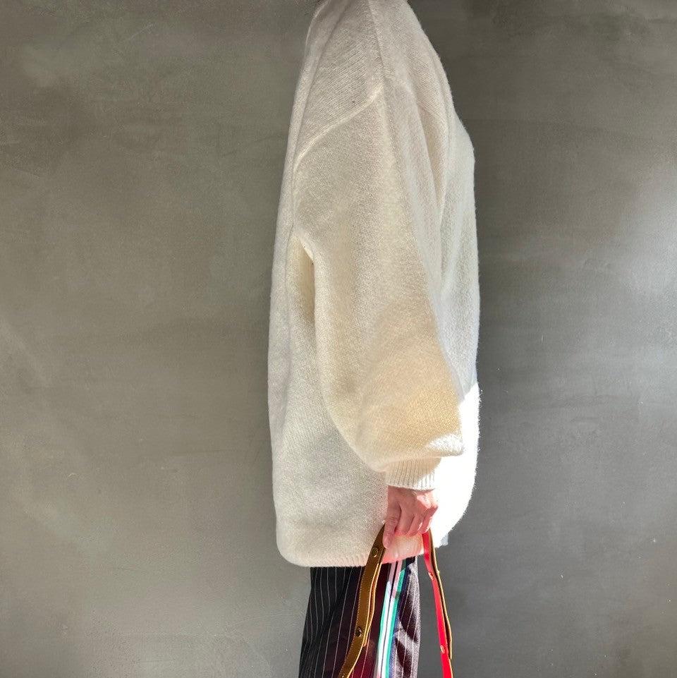 【ハモミシノオトナフク】Brushed oversized knit PO