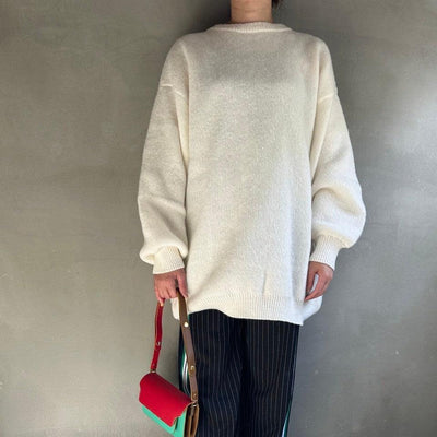 【ハモミシノオトナフク】Brushed oversized knit PO