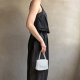 【ハモミシノオトナフク】Herrinbone stripe cami Tops