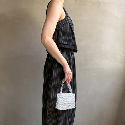 【ハモミシノオトナフク】Herrinbone stripe cami Tops