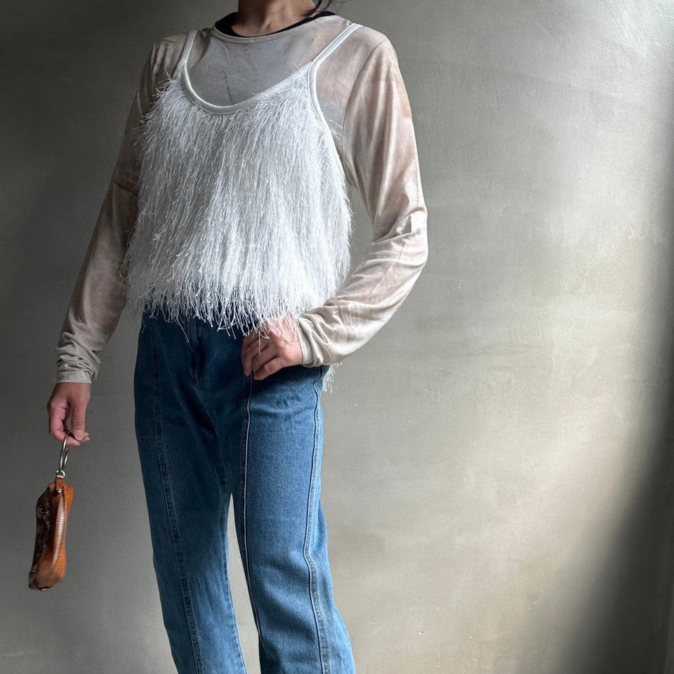 【ハモミシノオトナフク】Fringe bustier