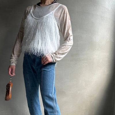 【ハモミシノオトナフク】Fringe bustier