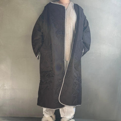 【ハモミシノオトナフク】Ripstop liner quilted long coat