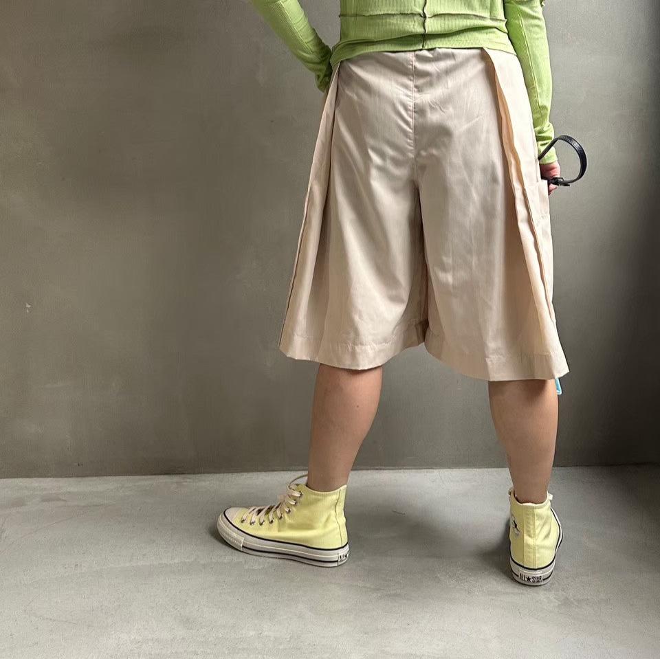 【ハモミシノオトナフク】High waist tuck half pants