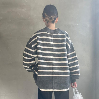 【ハモミシノオトナフク】Deep V-neck knit