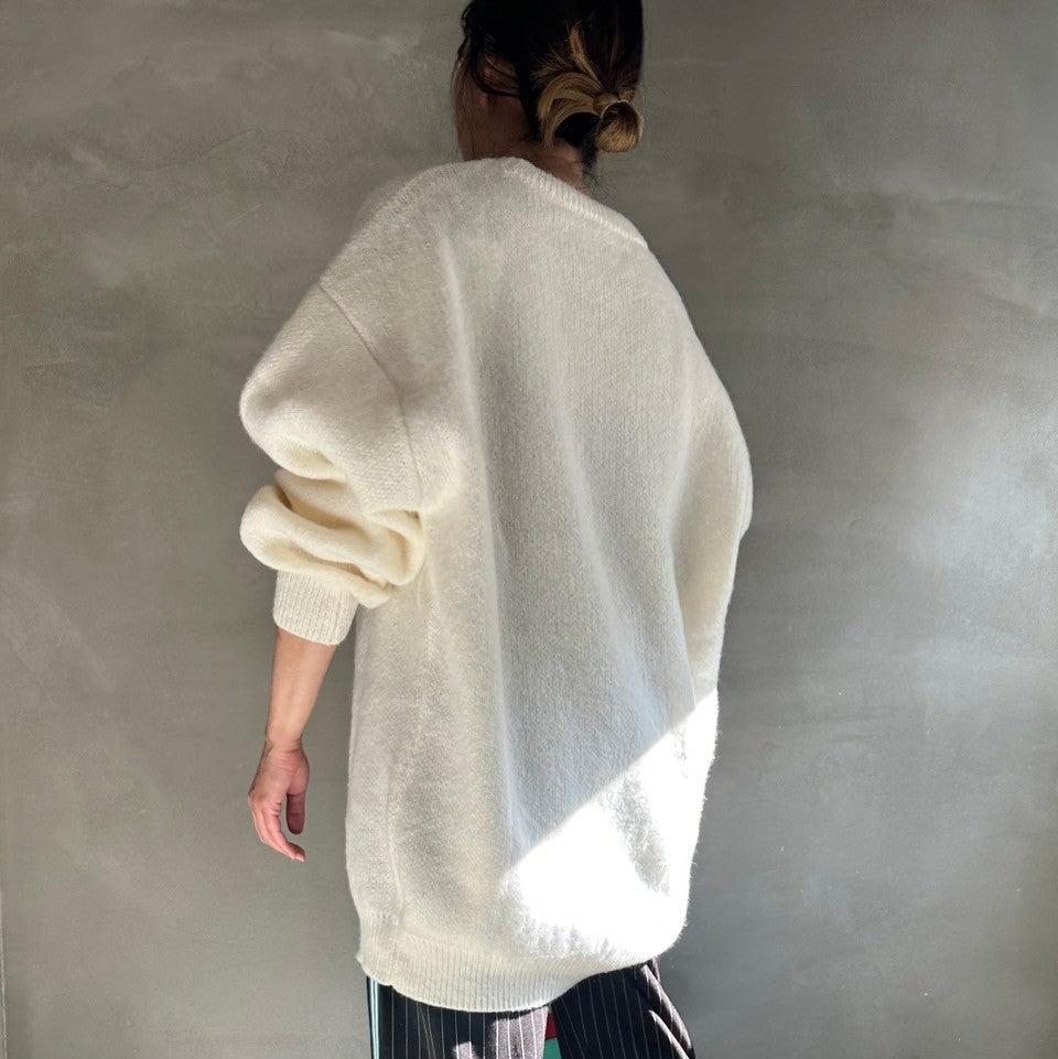 【ハモミシノオトナフク】Brushed oversized knit PO